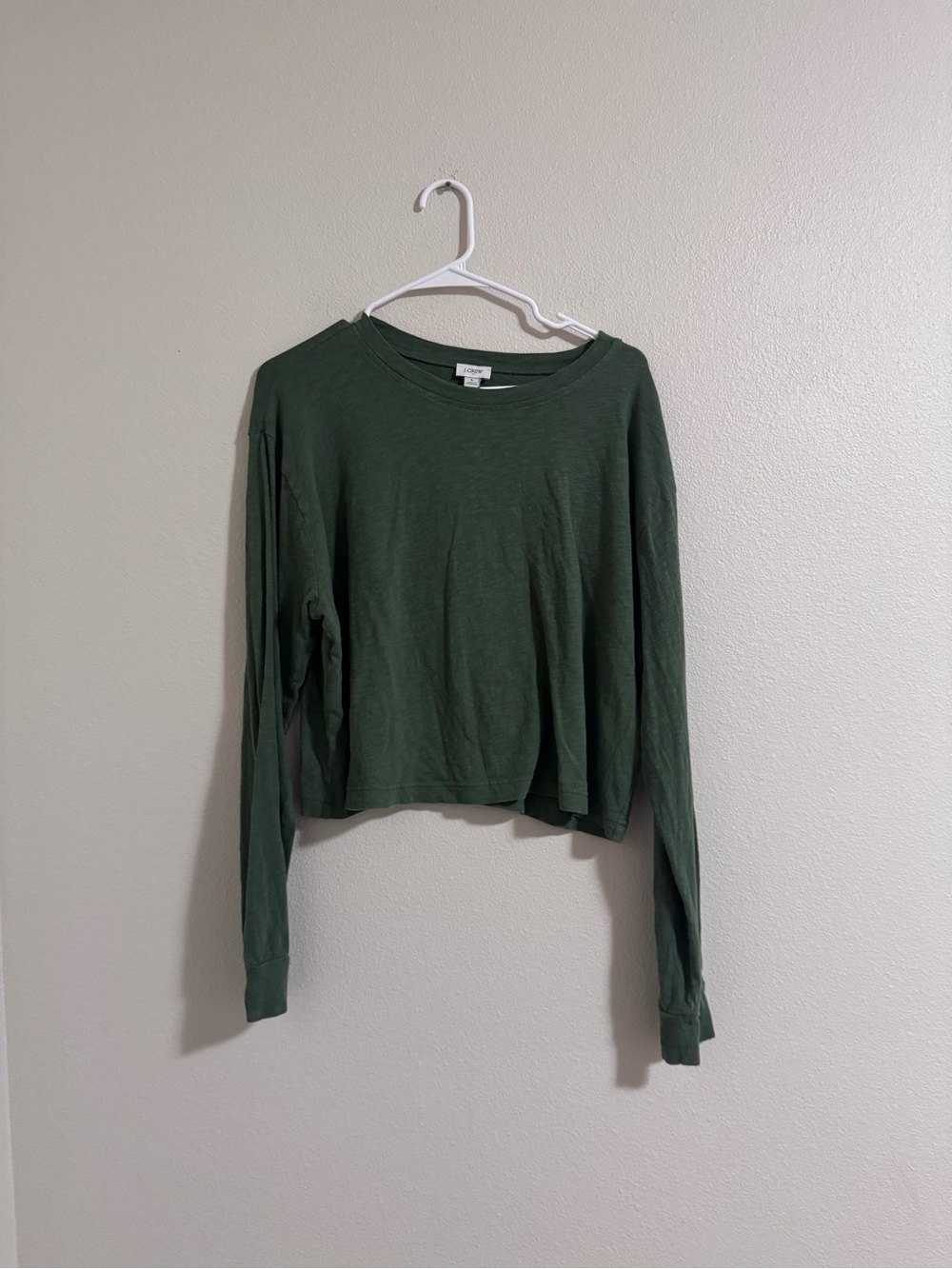 J. Crew Olive Green Long Sleeve Crewneck Tee